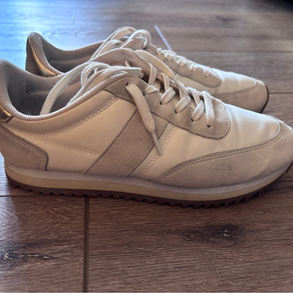 J. Crew Cream and White Women's Sneakers